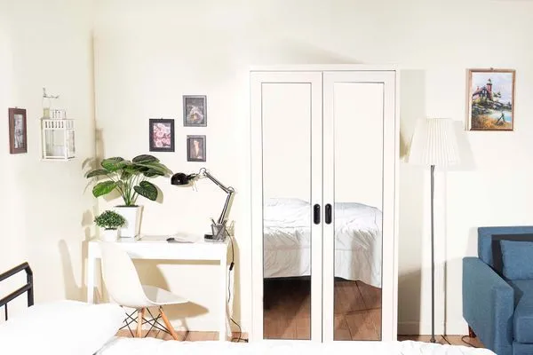 Open door Left&Right mirror wardrobe -Ixy Mild collection