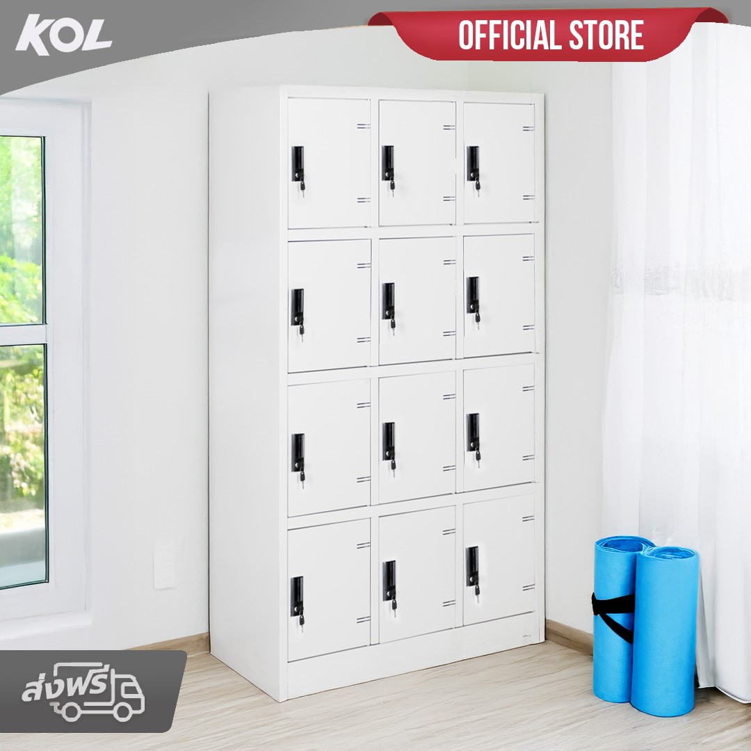 KOL 12-Door Locker Cabinet with 2 Keys per Compartment