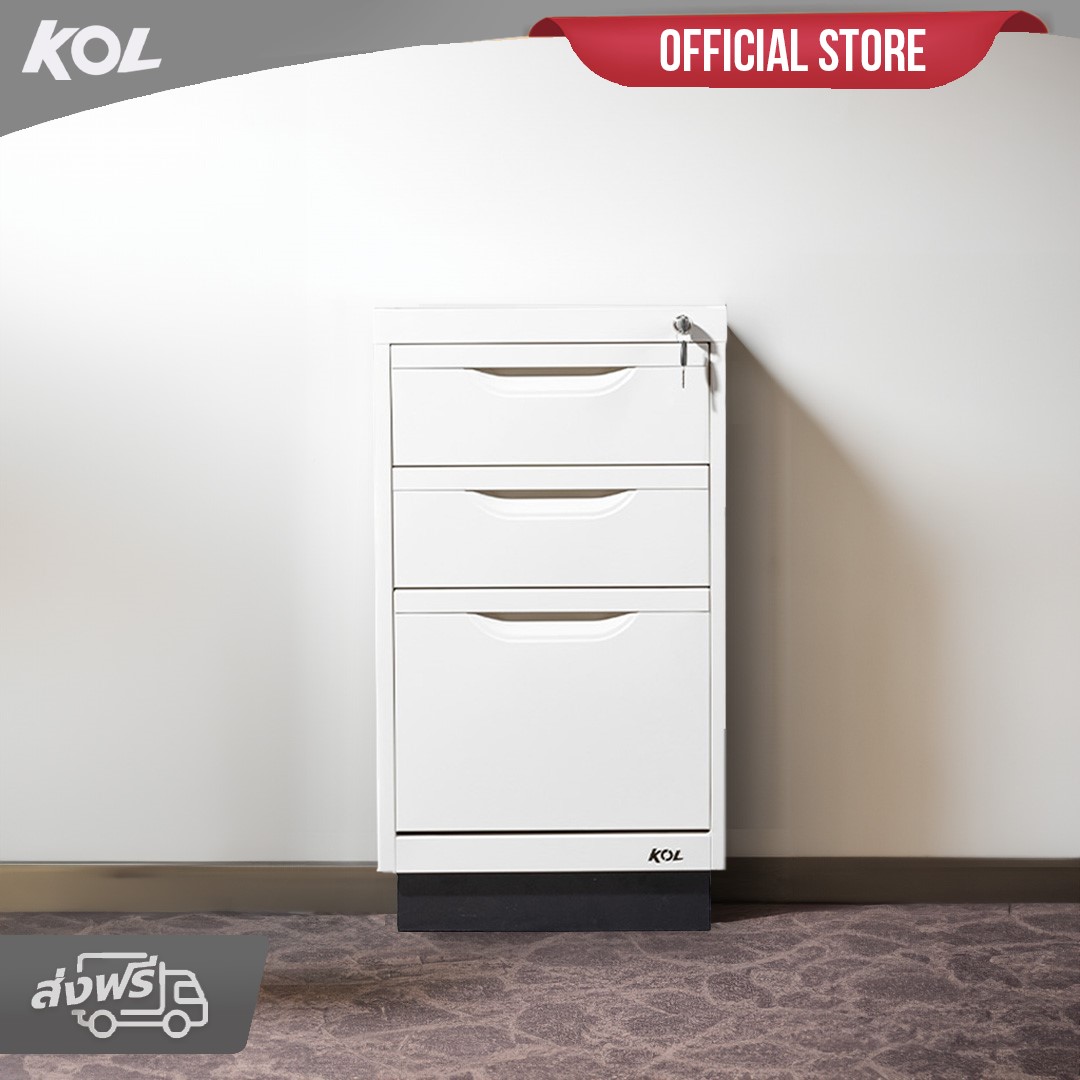 KOL 3-Drawer Pedestal with Automatic Lock