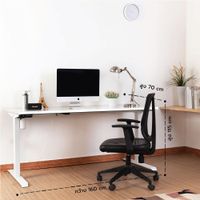 โต๊ะทำงานปรับระดับไฟฟ้า พร้อม Socket 160 cm.-4