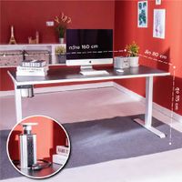 โต๊ะทำงานปรับระดับไฟฟ้า พร้อม Socket 180 cm.-5