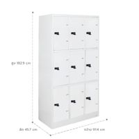 KOL 9-Door Locker Cabinet with combination Keys per Compartment-2