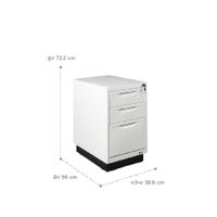 KOL 3-Drawer Pedestal with Automatic Lock-6