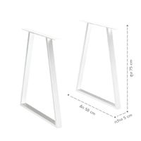 Metamix Metal table legs, 75 cm high,in 3 styles and 2 colors-9