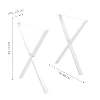 Metamix Metal table legs, 75 cm high,in 3 styles and 2 colors-6