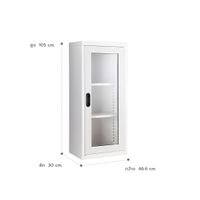 1 open glass door Book cabinet-7