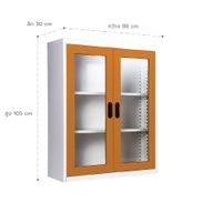 Lemari Buku dengan 2 Pintu Kaca-12