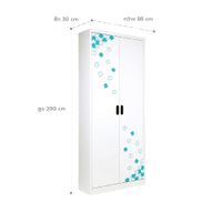 Lemari Tinggi dengan 2 Pintu Bergambar-4