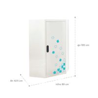 Corner corner bookcase (6 corners) with pattern-3