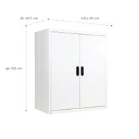Lemari Buku dengan 2 Pintu -40.7 cm. depth-6