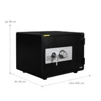Fire-resistant Safe with Combination Lock and Key, 46kgs Horizontal-1