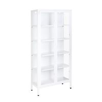 Sleek 5-Tier Tall Display Cabinet with 3-Sided Clear Glass-6