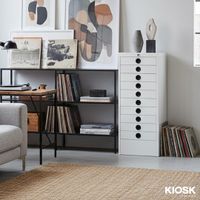 ကဒ်များထည့်နိုင်သည့် အံဆွဲ(၁၀)ခုပါသည့် စတီးကက်ဘိနက်