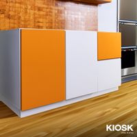 DOBBEL kitchen cabinet with 2 swing doors and 2 drawers, stainless steel top (optional)-3