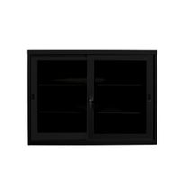 KOL 4-Foot  Sliding Glass Cabinet with 3 Adjustable Shelves and Lock-4