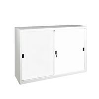 KOL 4-Foot Solid Sliding Cabinet with 3 Adjustable Shelves and Lock-1