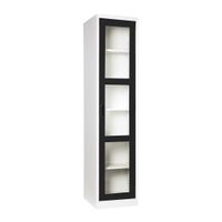 High cabinet -open glass door with 40.7 cm. depth-2