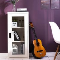 1 open glass door Book cabinet-1