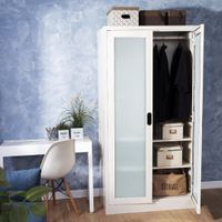  Frosted glass door wardrobe-1